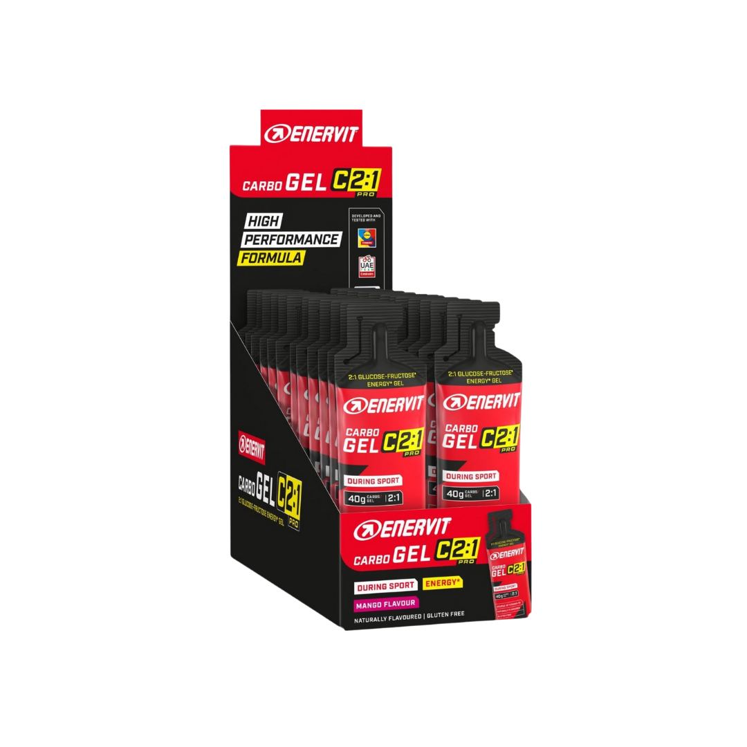 Enervit C2:1 Carbo Mango Energigel 24 stk by Sykkelkomponenter
