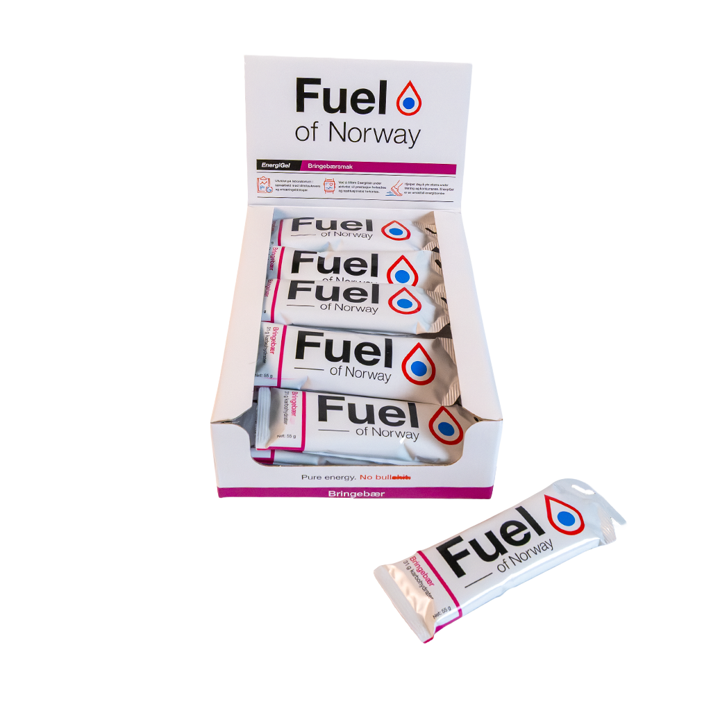 Fuel Of Norway Bringebærsmak Energigel 20 stk 