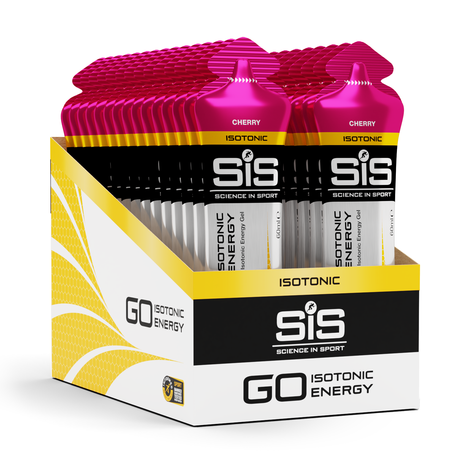 SiS GO Isotonic Cherry Energigel 30 stk by Sykkelkomponenter