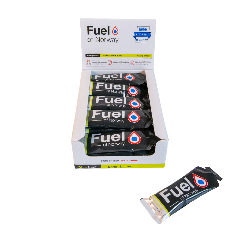 Fuel Of Norway Koffein Sitron og Lime Energigel 20 stk