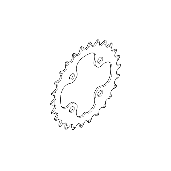 Shimano Deore LX FC-M670/M660-10/T671, 24T Krankdrev by Sykkelkomponenter
