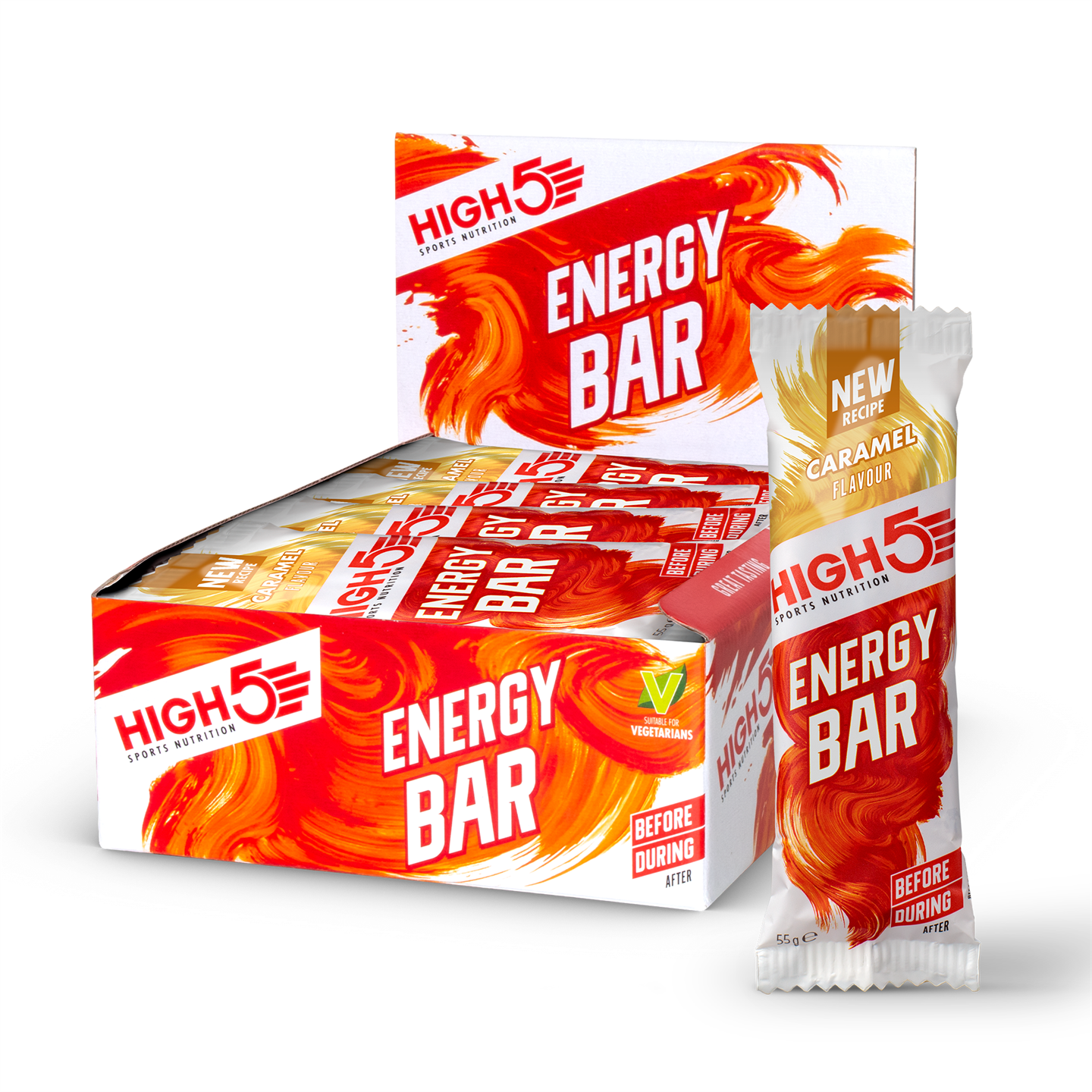 High5 EnergyBar Karamell 12stk by Sykkelkomponenter