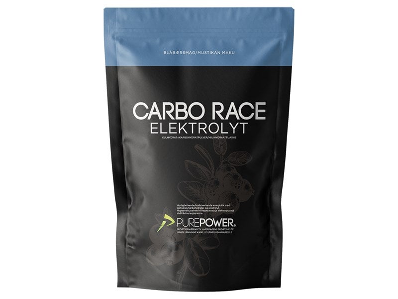 PurePower Carbo Race Elektrolytt Blåbær Sportsdrikk by Sykkelkomponenter