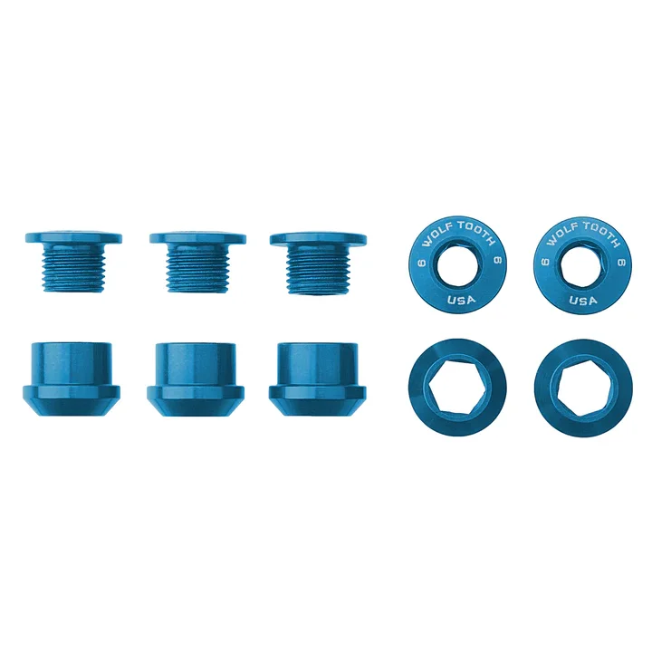 Wolf Tooth Chainring Bolts, 6mm, 5pk by Sykkelkomponenter