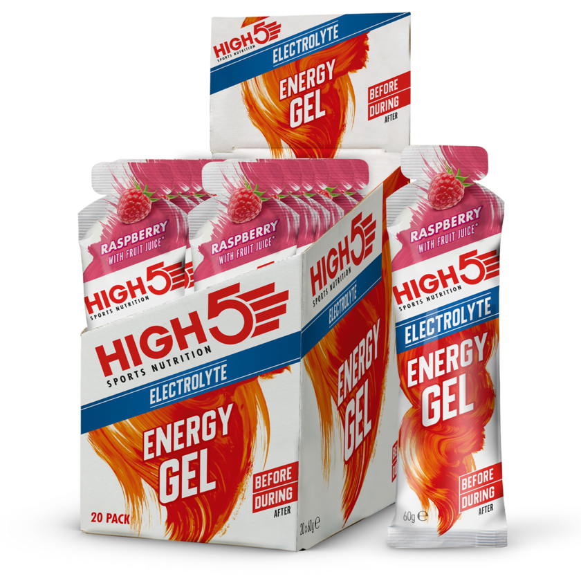 High5 EnergyGel Electrolyte Bringebær 20 stk