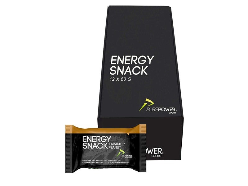 PurePower Energy Snack Caramel & Peanut Bar 12 stk by Sykkelkomponenter