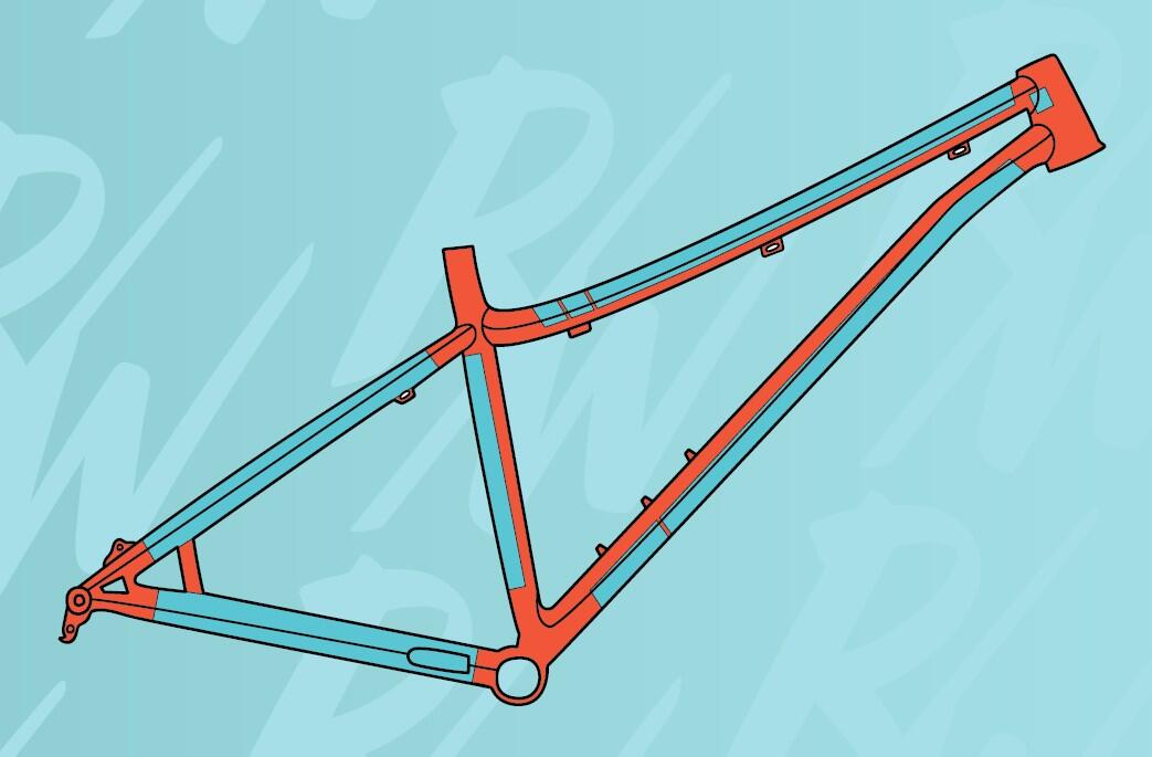 RideWrap Covered Hardtail Stål Rammebeskyttelse by Sykkelkomponenter