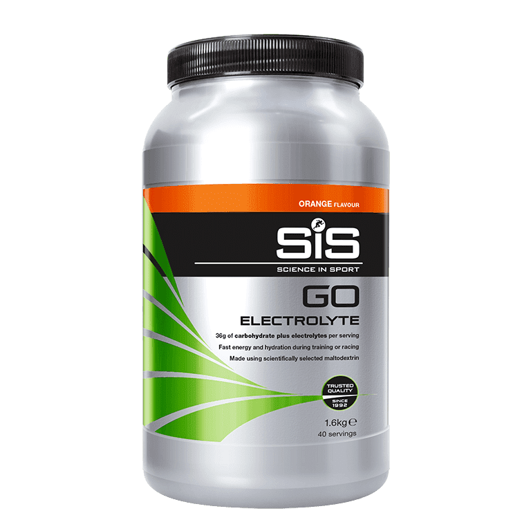 SiS Go Energy Pulver + Electrolyte Appelsin 1,6kg by Sykkelkomponenter
