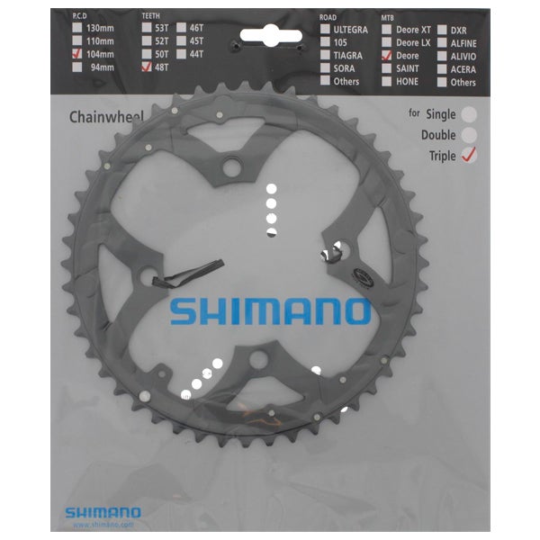 Shimano Deore FC-M590, 9-delt, 104mm bcd, 48T Drev by Sykkelkomponenter