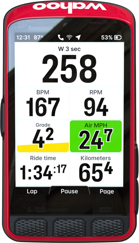 Wahoo ELEMNT ACE accessory trim - Red by Sykkelkomponenter
