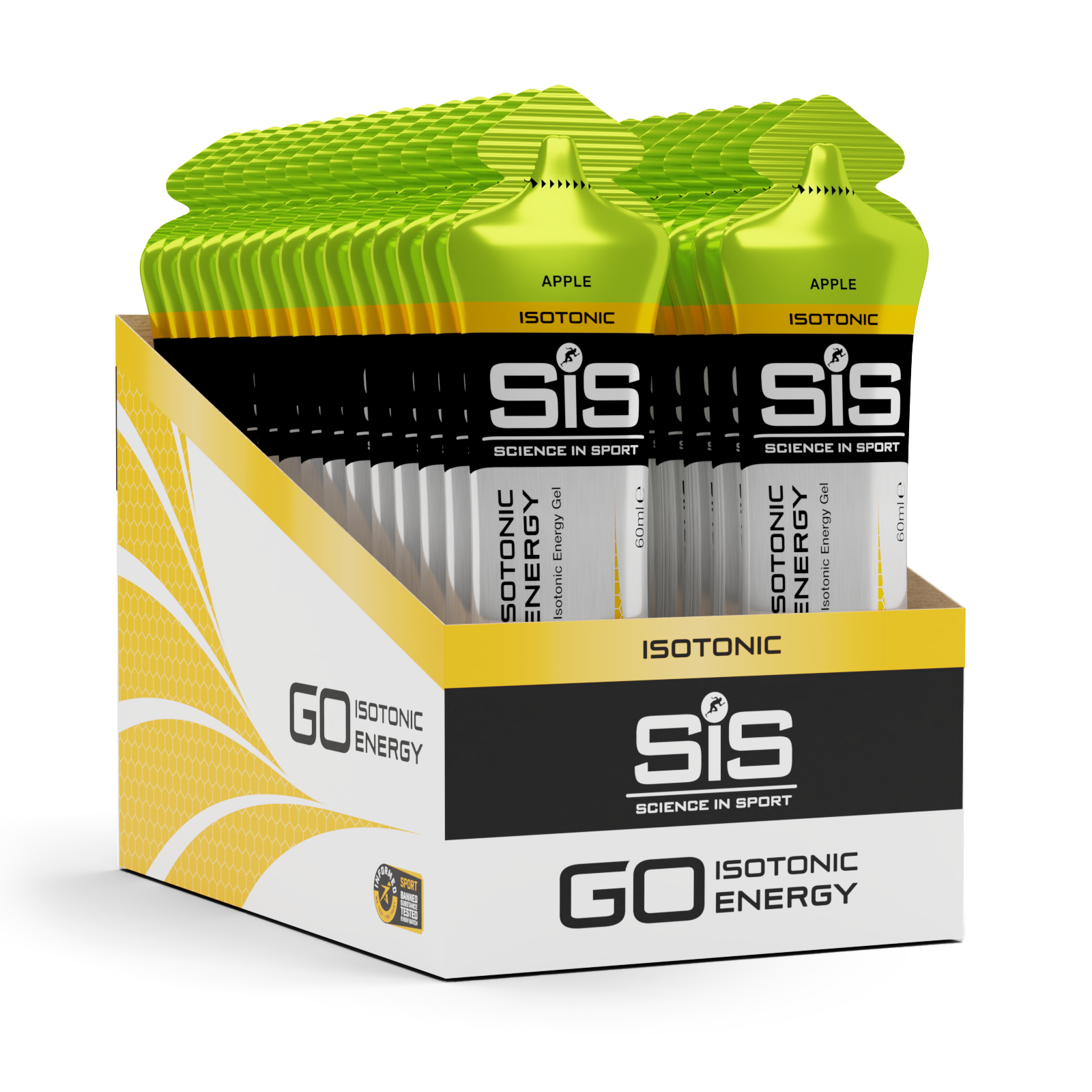 SiS GO Isotonic Eple Energigel 30 stk by Sykkelkomponenter