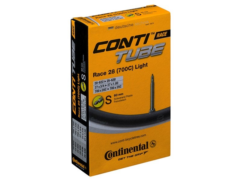 Continental Race Light, 20/25-622mm Presta Slange by Sykkelkomponenter