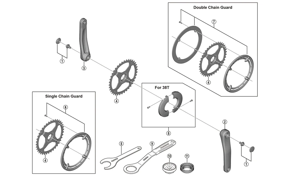 Shimano SM-CRE50 Dobbel Kjedebeskytter by Sykkelkomponenter