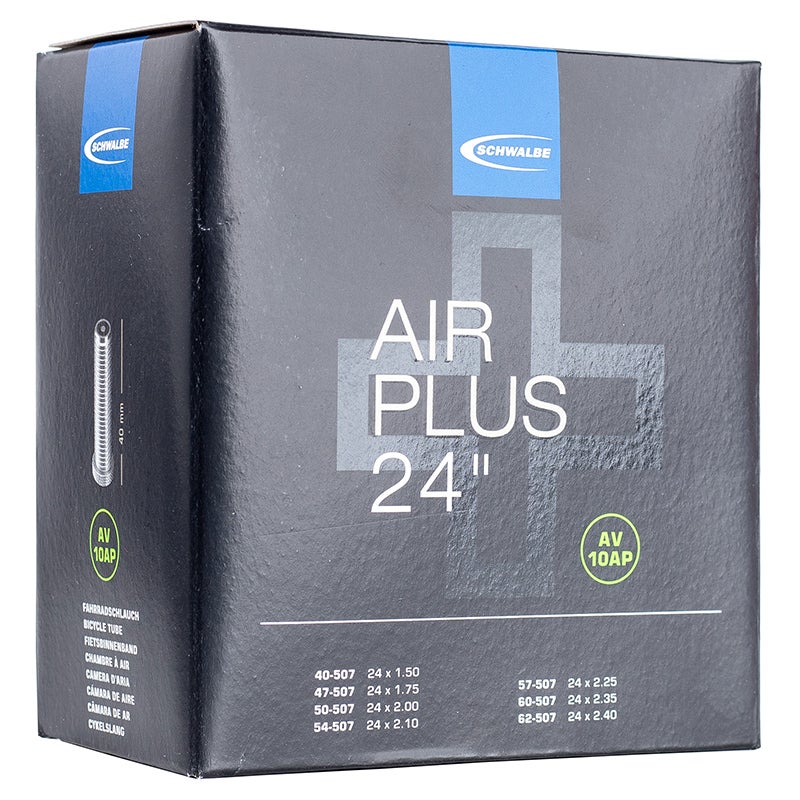 Schwalbe Air Plus AV 10AP 24 x 1,60-2,40" Bilventil Slange by Sykkelkomponenter